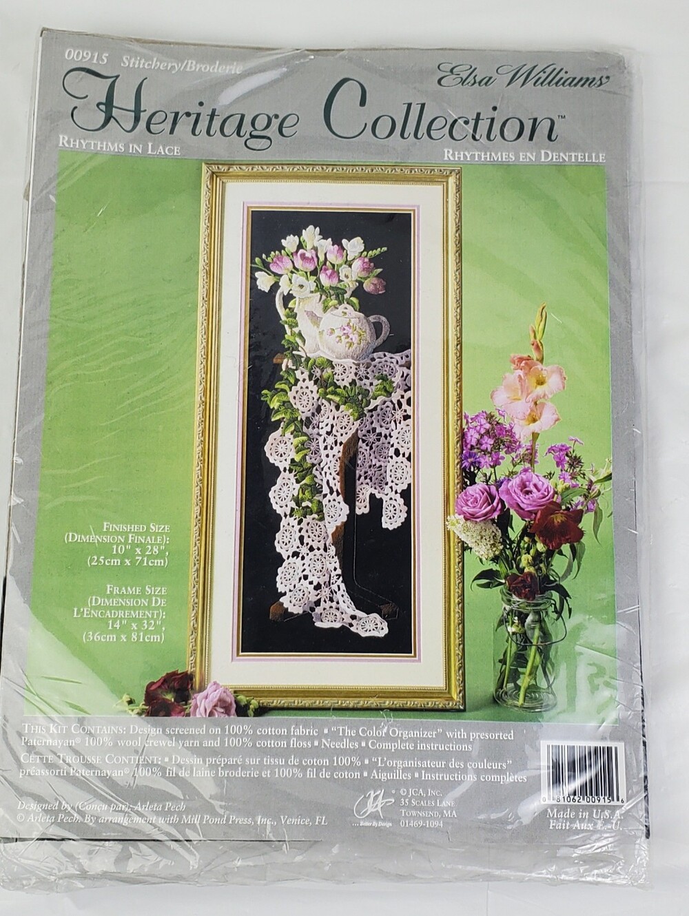 JCA Heritage Collection Rhythms in Lace Crewel Kit # 00915 by Elsa Williams NOS